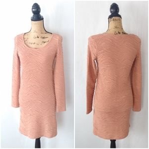 BCBGmaxAzria bodycon textured peach mini dress